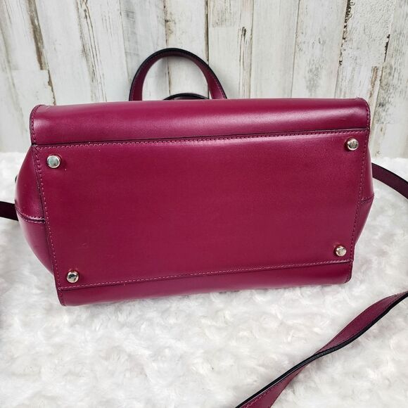 Kate Spade Red Plum Savannah Parliament Square Satchel Bag - Picture 6 of 12